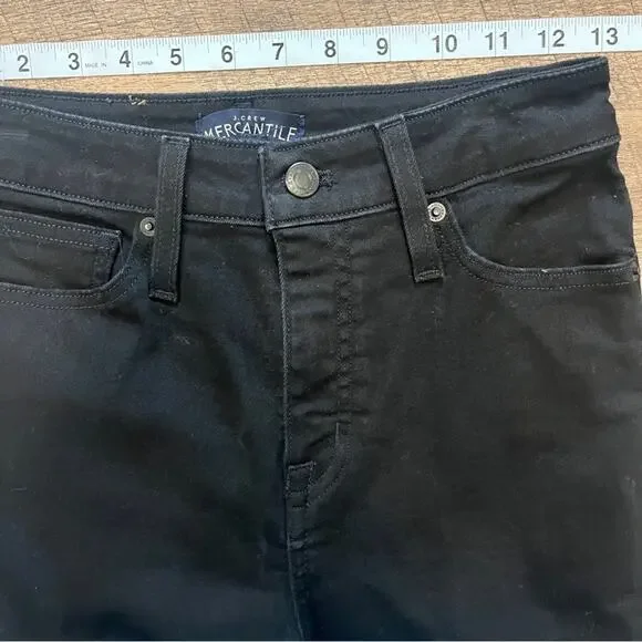 J Crew Mercantile Black Denim Skinny Jeans Womens Size 25 Classic Basic Casual - Picture 6 of 10